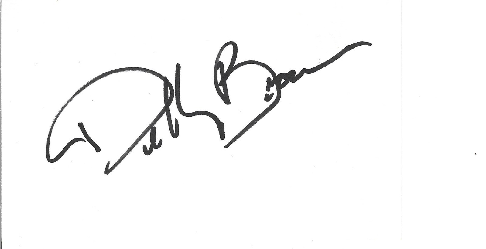 Debby Boone REAL hand SIGNED 3×5″ Index Card COA Autographed Pat Daughter