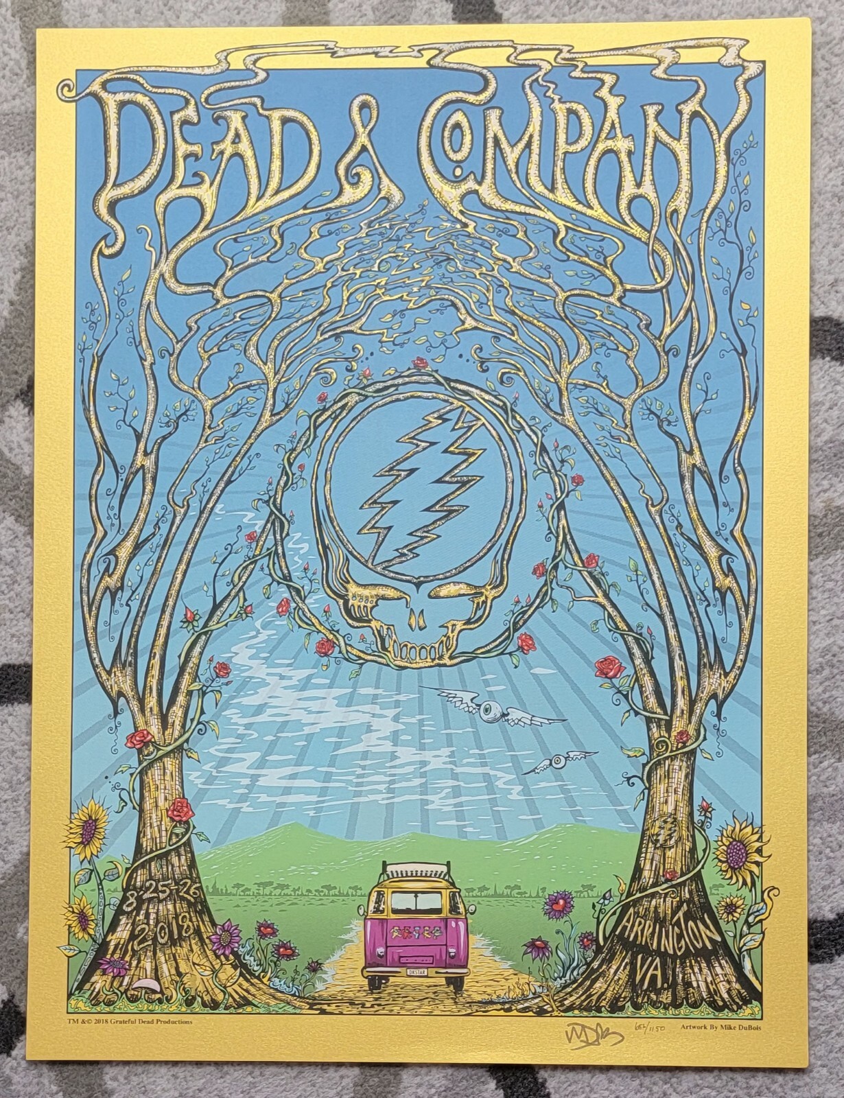 Dead And Company Poster Lockn Festival Arrington 2018 XXX/1150 Signed by Dubois