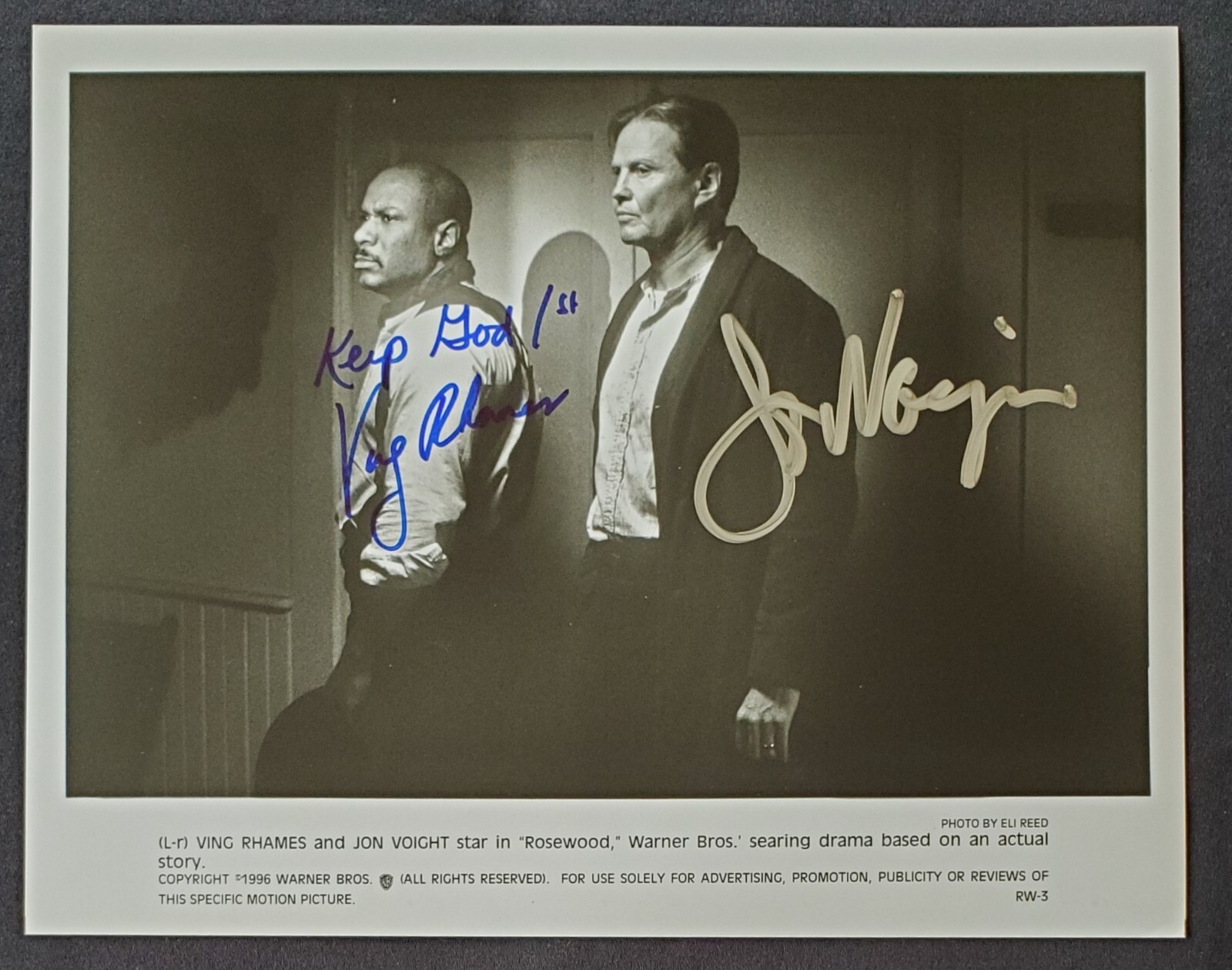 Ving Rhames + Jon Voight Autograph 8×10 Rosewood Studio Photograph