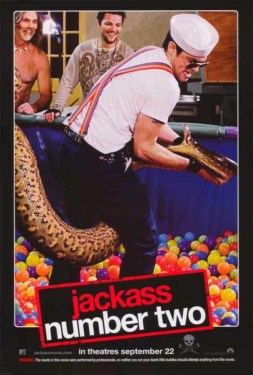 JACKASS: NUMBER TWO Movie POSTER 27×40 E Johnny Knoxville Bam Margera Steve-O