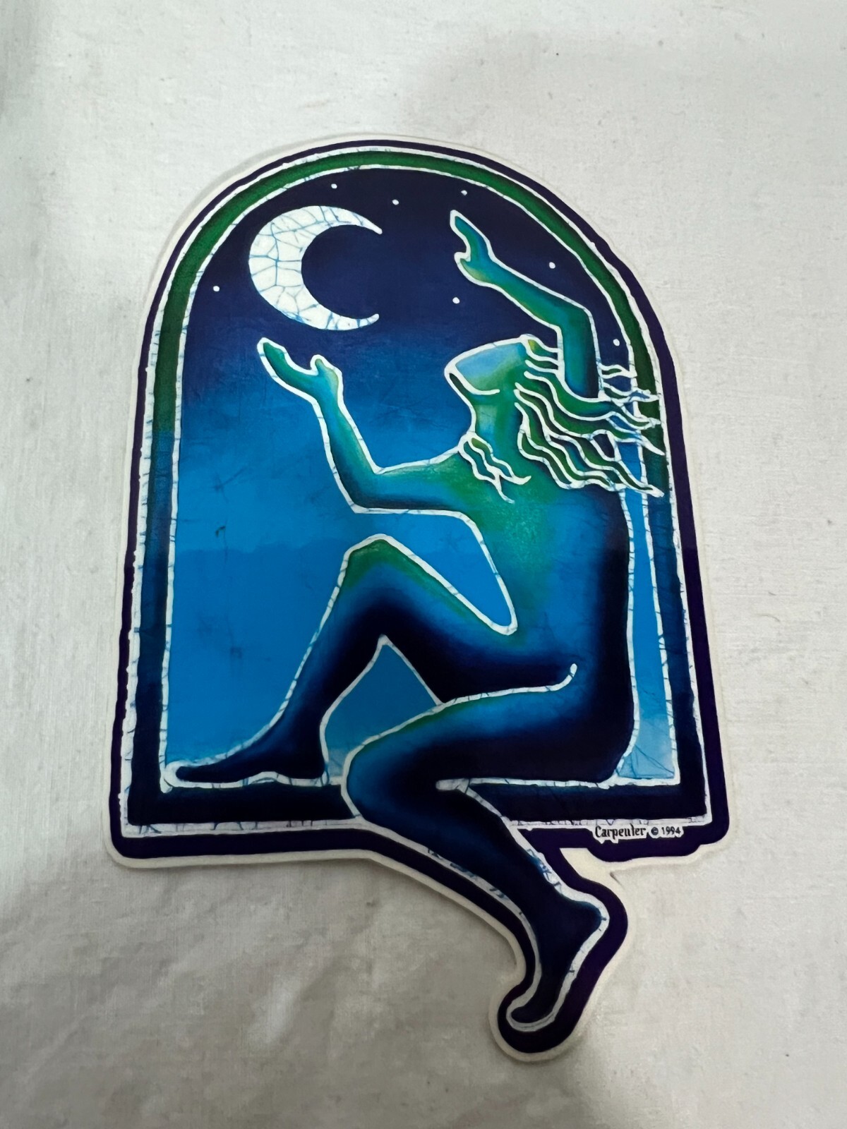 Set 2 Grateful Dead Stickers Moon Catcher Artist Tina Carpenter 1994 5.5″ x 3.5″