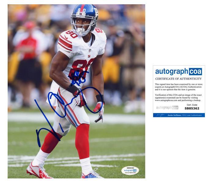 Victor Cruz “New York Giants” AUTOGRAPH Signed 8×10 Photo D ACOA