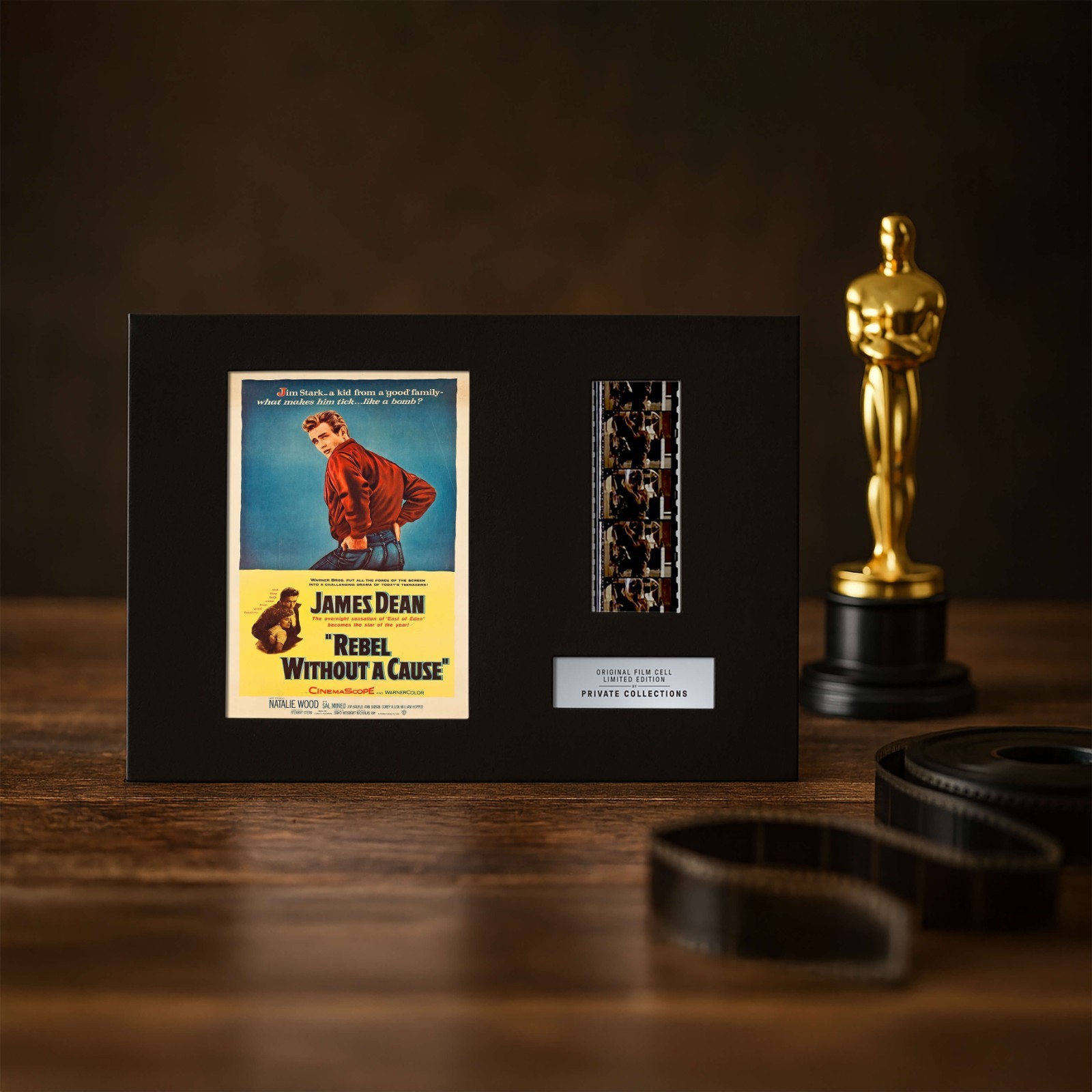 REBEL WITHOUT A CAUSE (1955) Certified 35mm Film Cells in an LED Backlit Frame