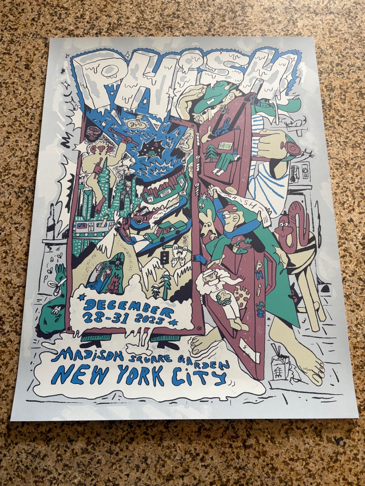 Phish NYE MSG 2025 Poster Print Rare Sold Out Madison Square Garden New 18X24!