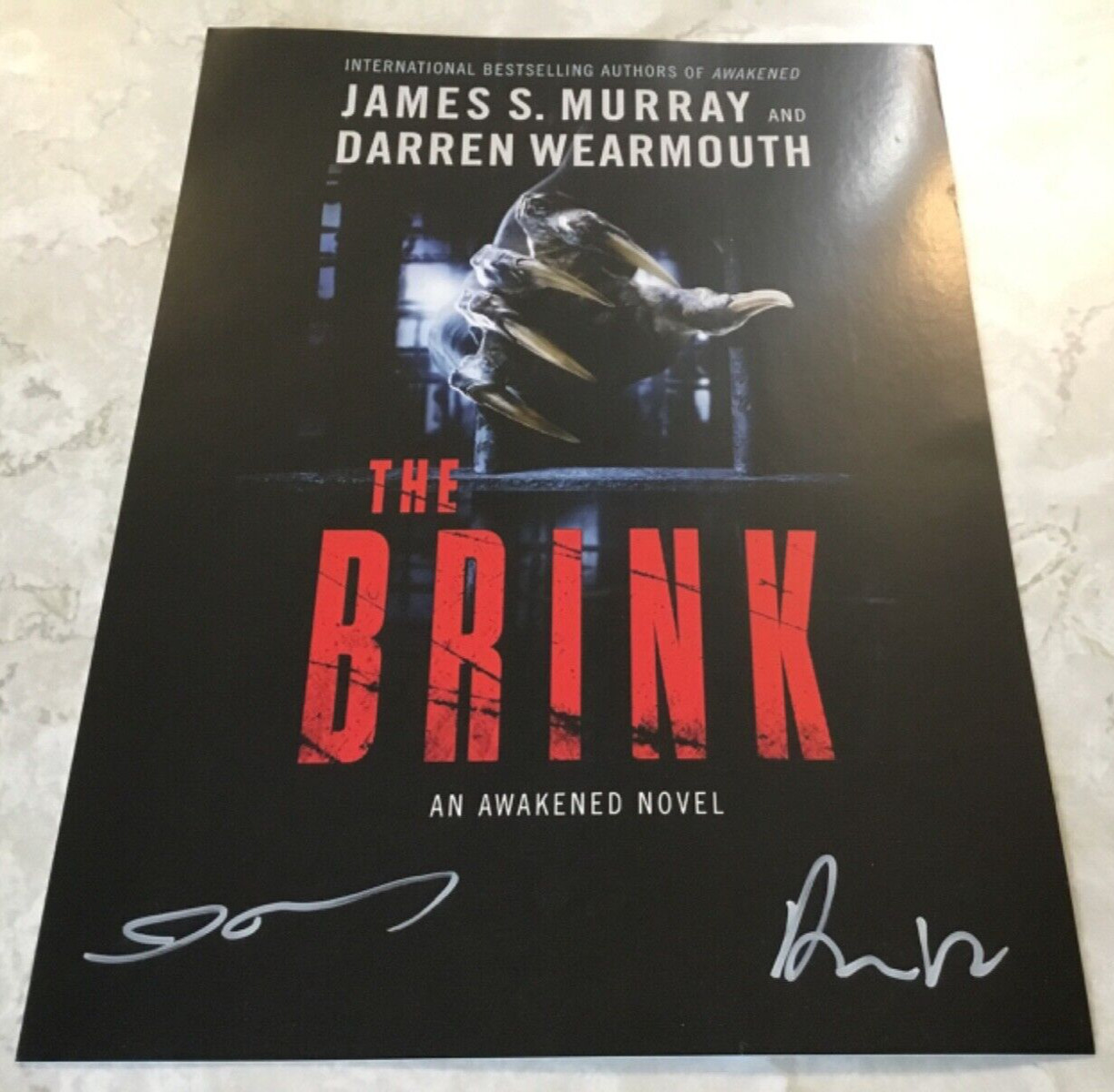THE BRINK An Awakened Novel Poster SIGNED James Murray & Darren Wearmouth 9×12″