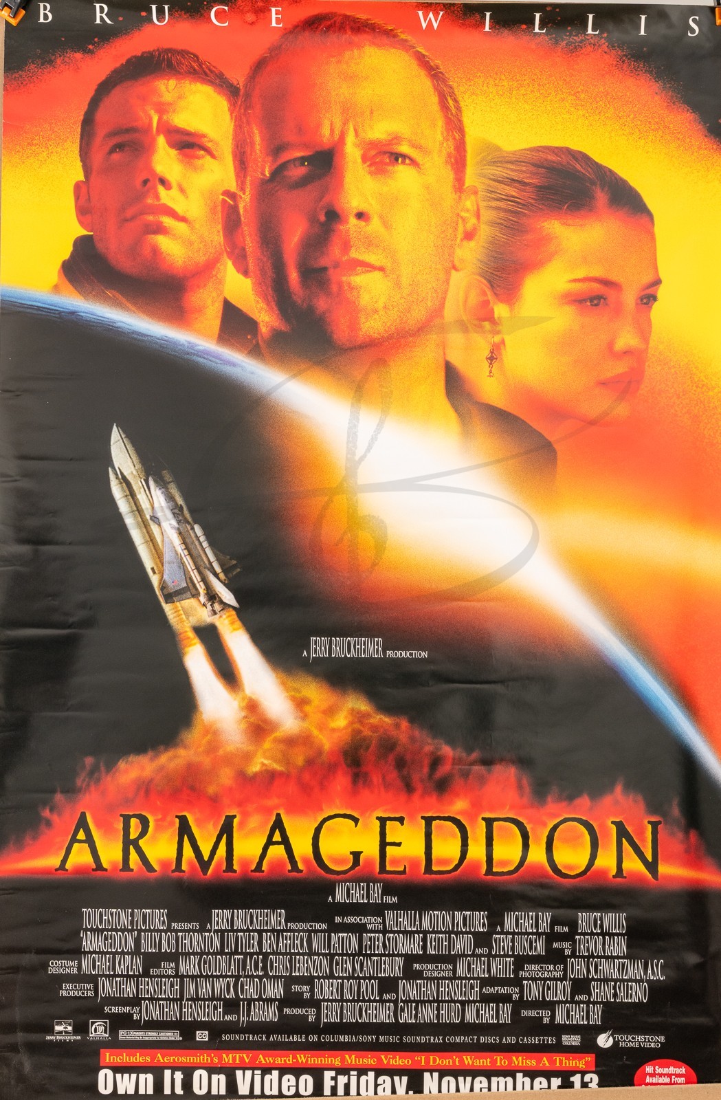 Armageddon Movie Poster Video Ad Bruce Willis 40 X 26