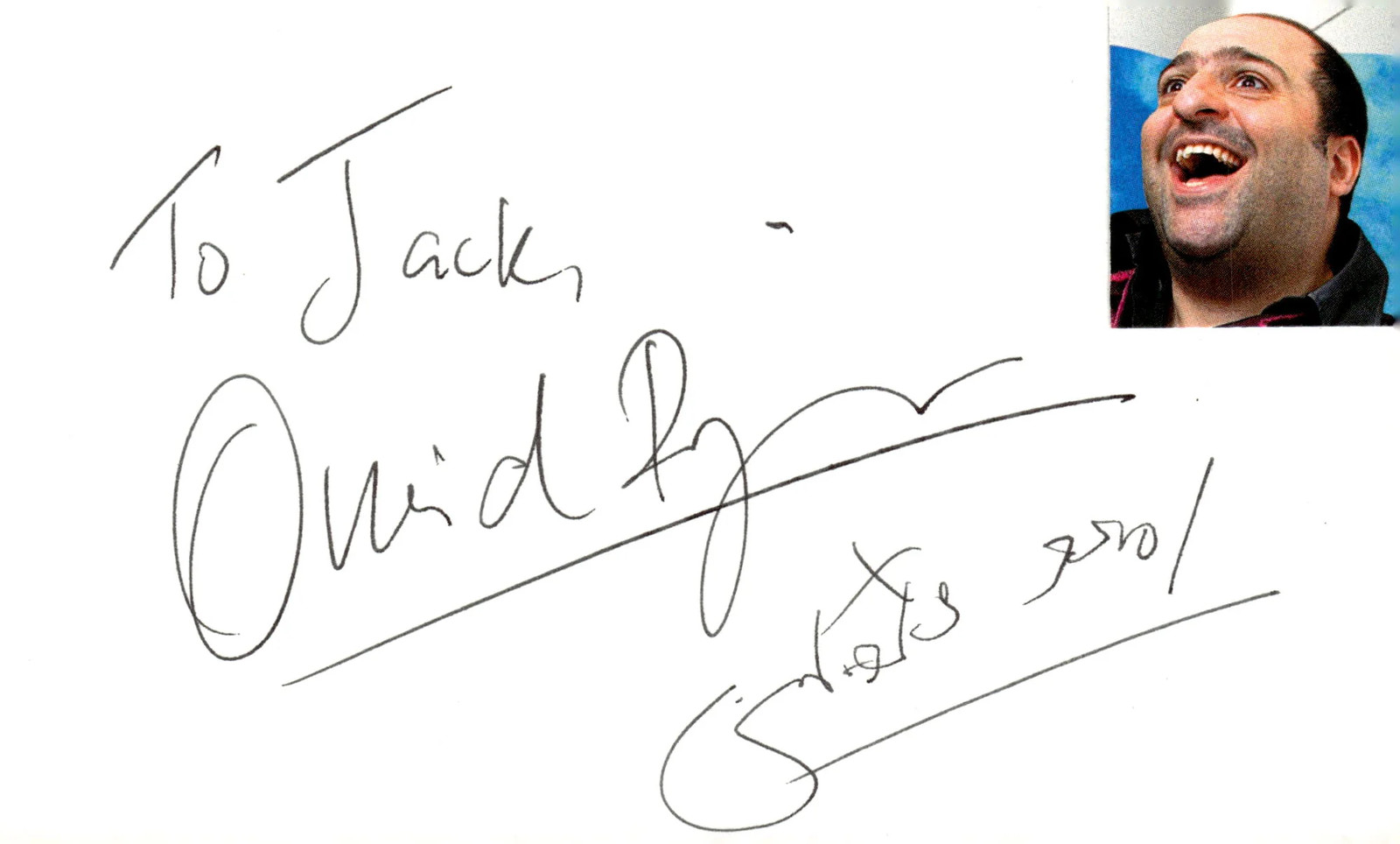 Omid Djalili Signed Auto 3×5 Index Card The Mummy