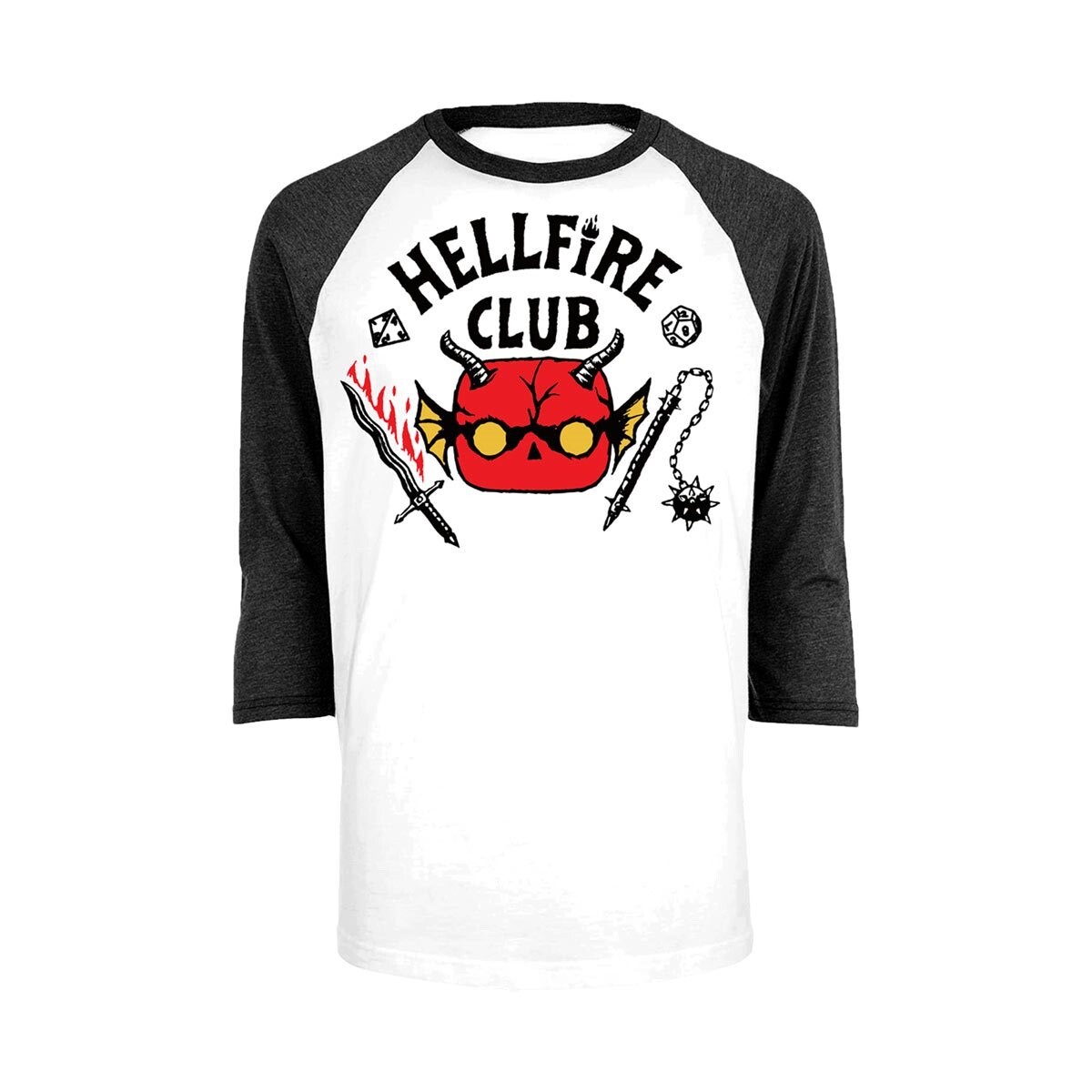 FUNKO • STRANGER THINGS S4 • Hellfire Club • Adult Baseball T-shirt • LG