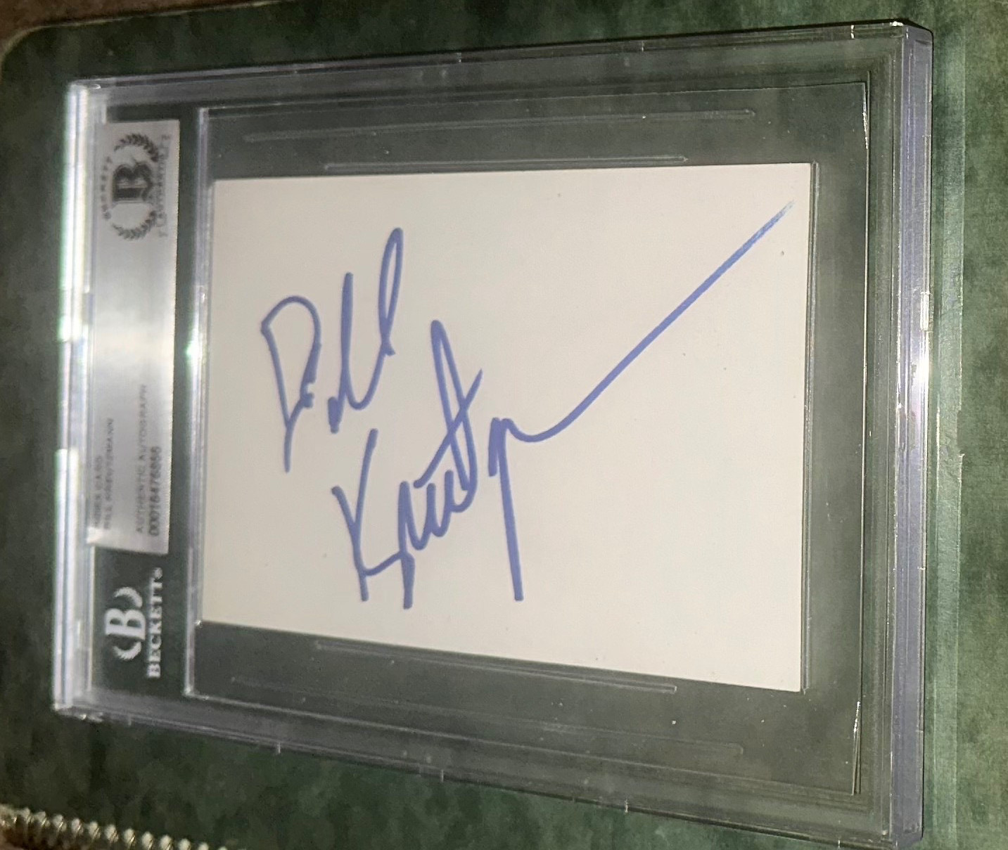 BILL KREUTZMANN SIGNED INDEX CARD BAS BECKETT AUTHENTICATED BAS GRATEFUL DEAD