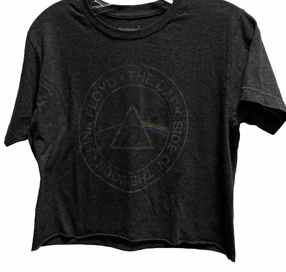 Pink floyd women’s cropped top small short sleeve cotton/polyester