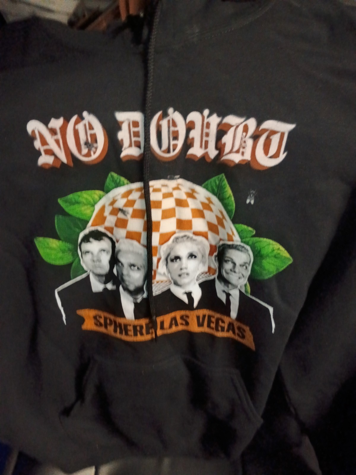 NO DOUBT Women’s Black Pullover Hoodie Graphic Print Logo Band Music M