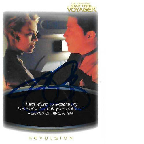 JERI RYAN HAND SIGNED 2012 QUOTABLE STAR TREK VOYAGER #56 – SEVEN OF NINE