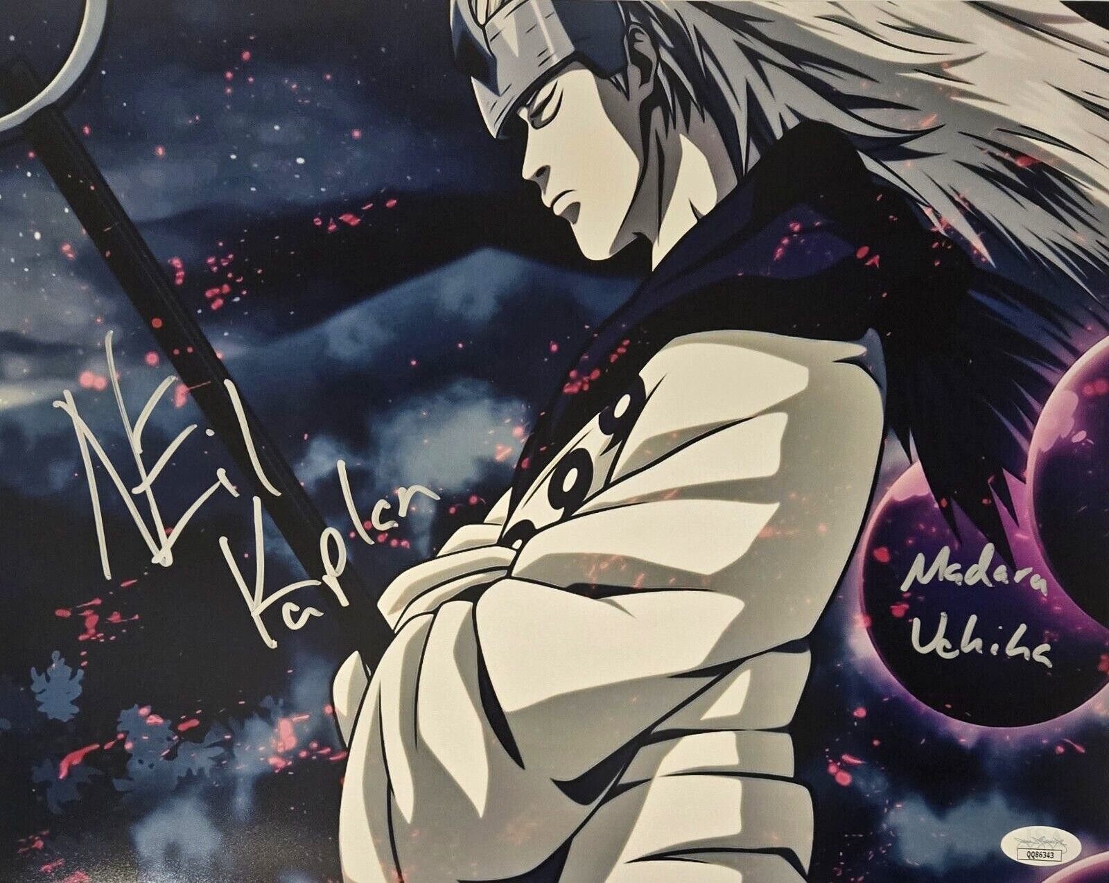 Neil Kaplan Signed Madara Uchiha Photo Naruto Autograph Anime 11×14 JSA COA 343