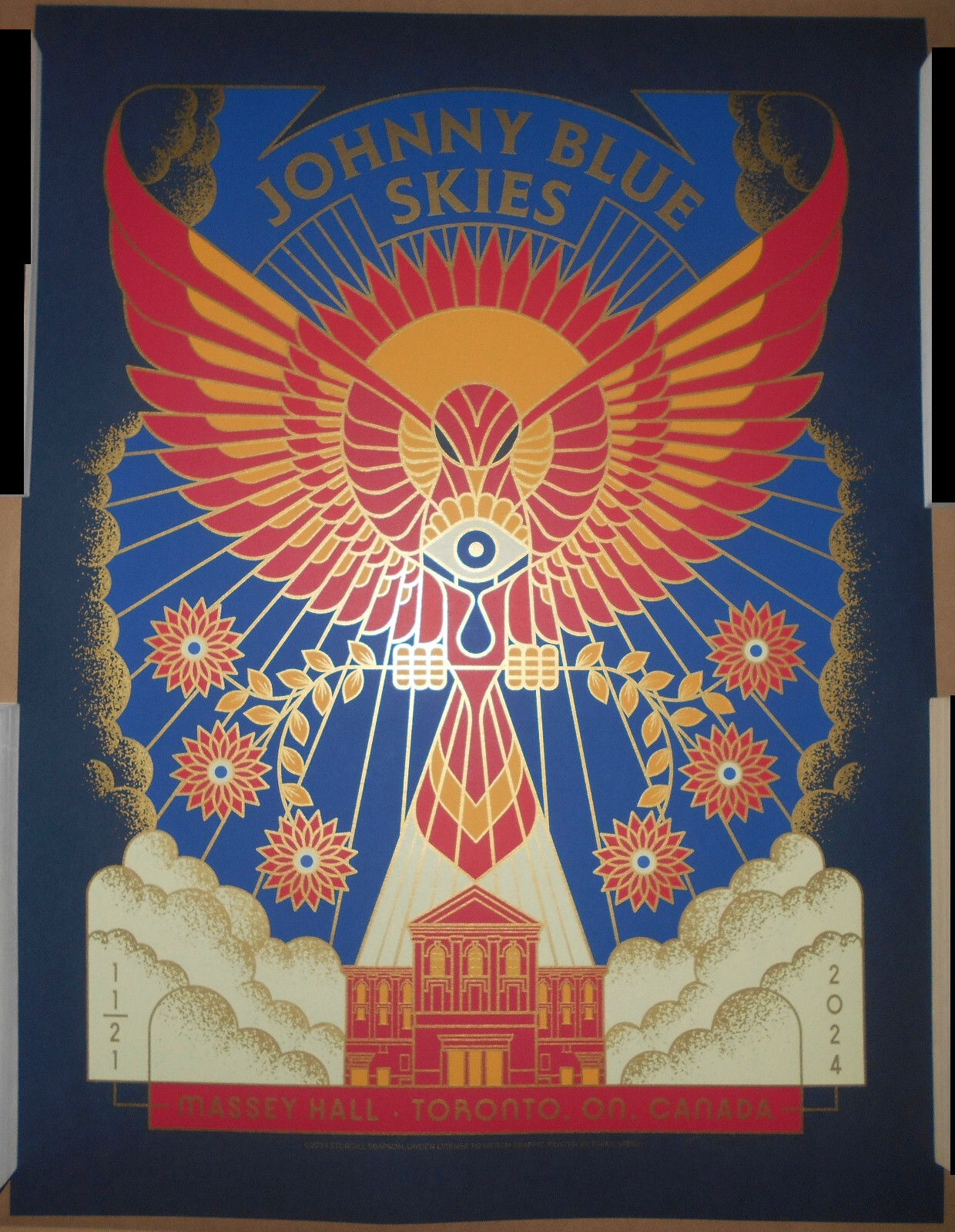 Johnny Blue Skies Sturgill Simpson #1/50 Toronto 2024 Poster S/N N2 Brian Steely