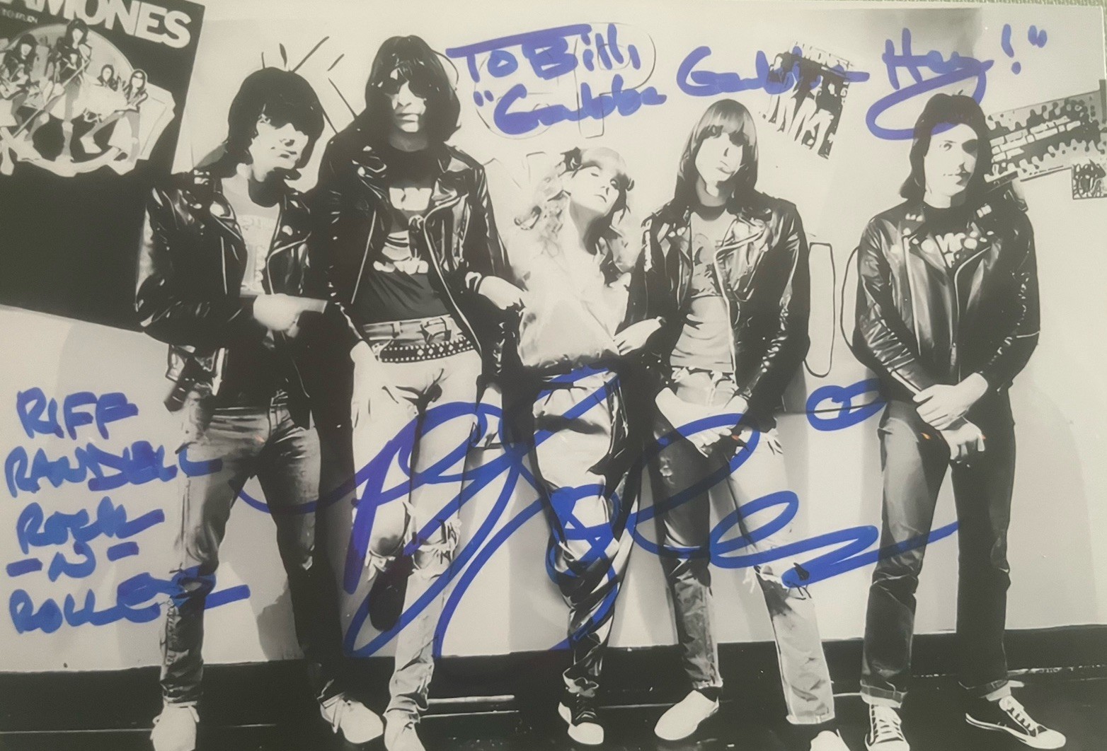 P J Soles Signed 6x4in Photo With Ramones “Rock ‘n’ Roll High School” With COA