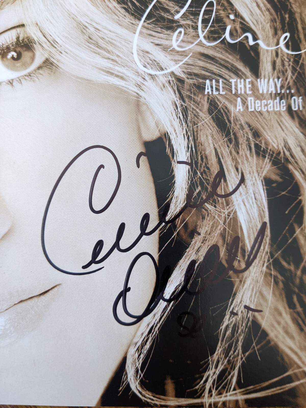 CELINE DION signed autograph ‘All The Way’ cd booklet
