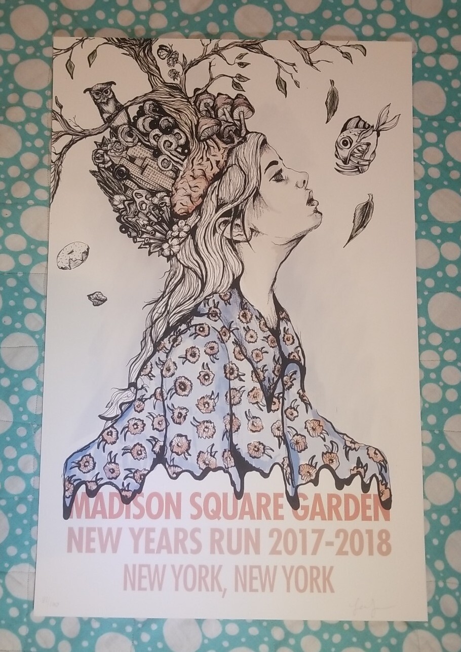 Phish Poster 2017 NYE MSG NYC Phan Art Signed Numbered not Spusta Pollock