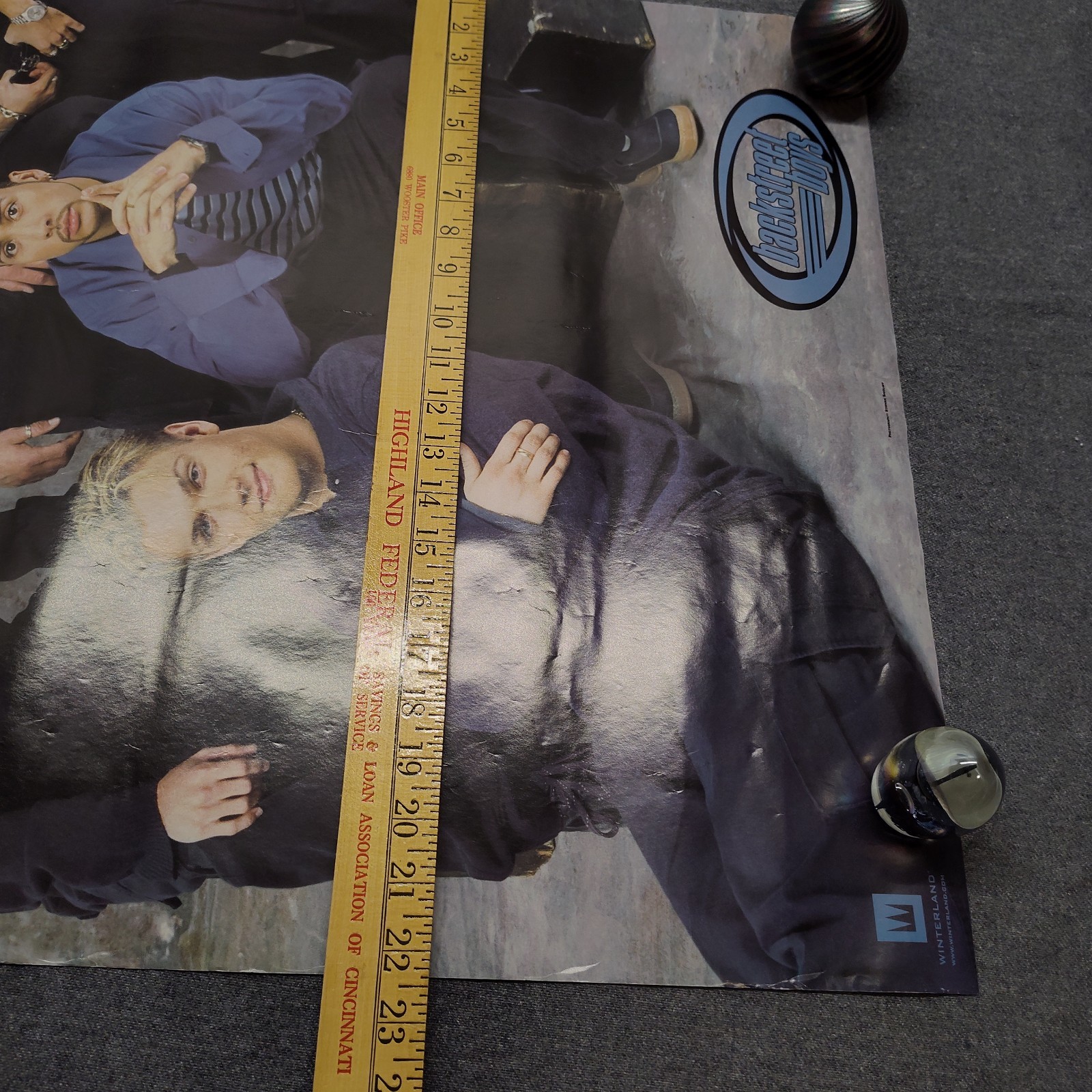 BACKSTREET BOYS 1998 ORIGINAL Wall POSTER WINTERLAND (RARE/HTF) 34×22