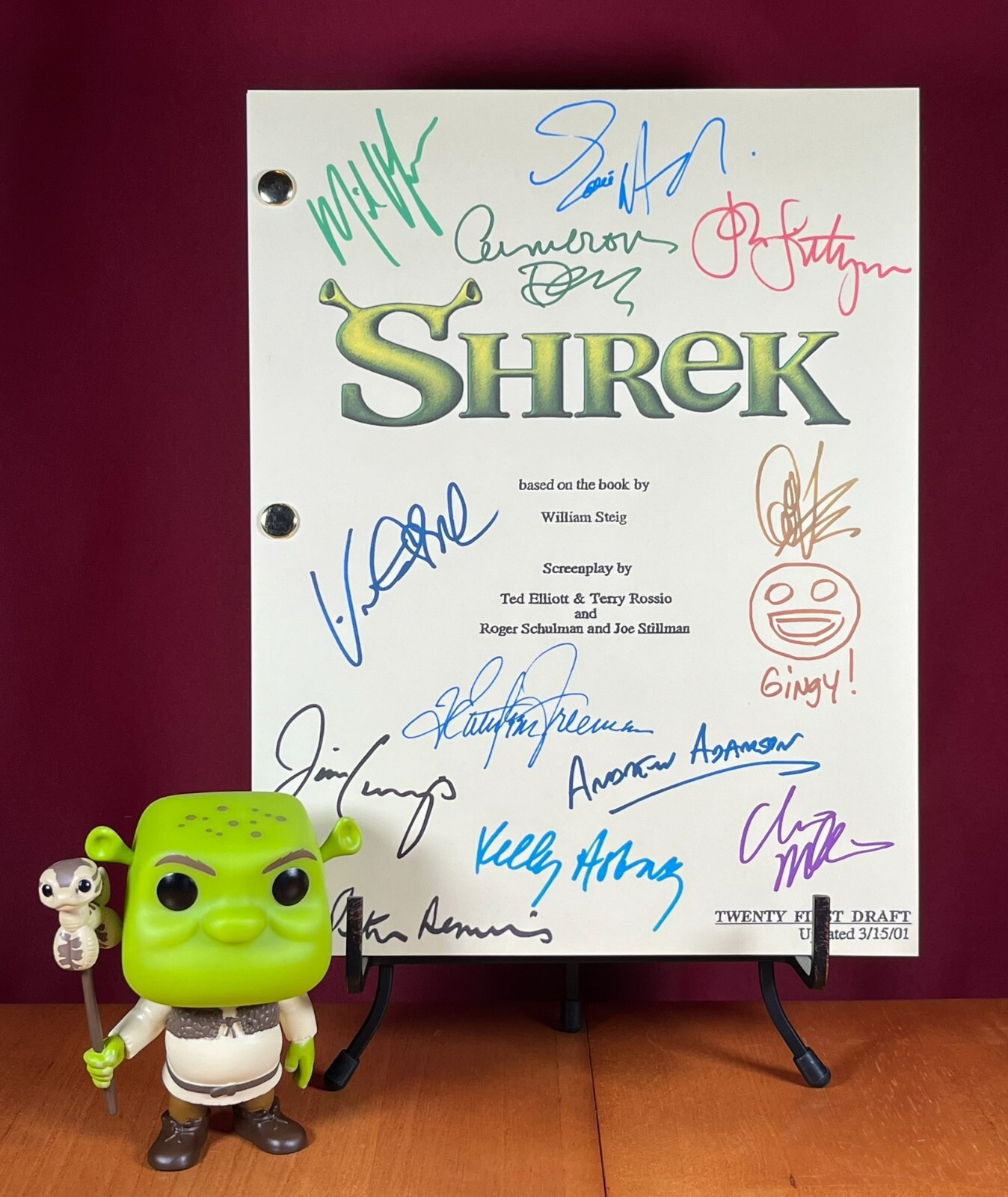 Shrek Script Cast-Signed- Autograph Reprints- 110 Pages- Full Script- Mike Myers