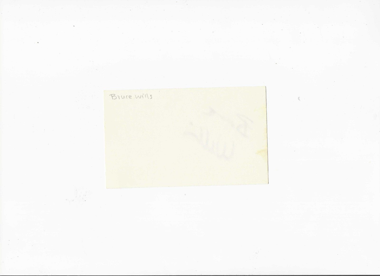 BRUCE WILLIS ACTION MOVIE STAR SIGNED 3×6 INDEX CARD AUTOGRAPH GOLD SHARPIE