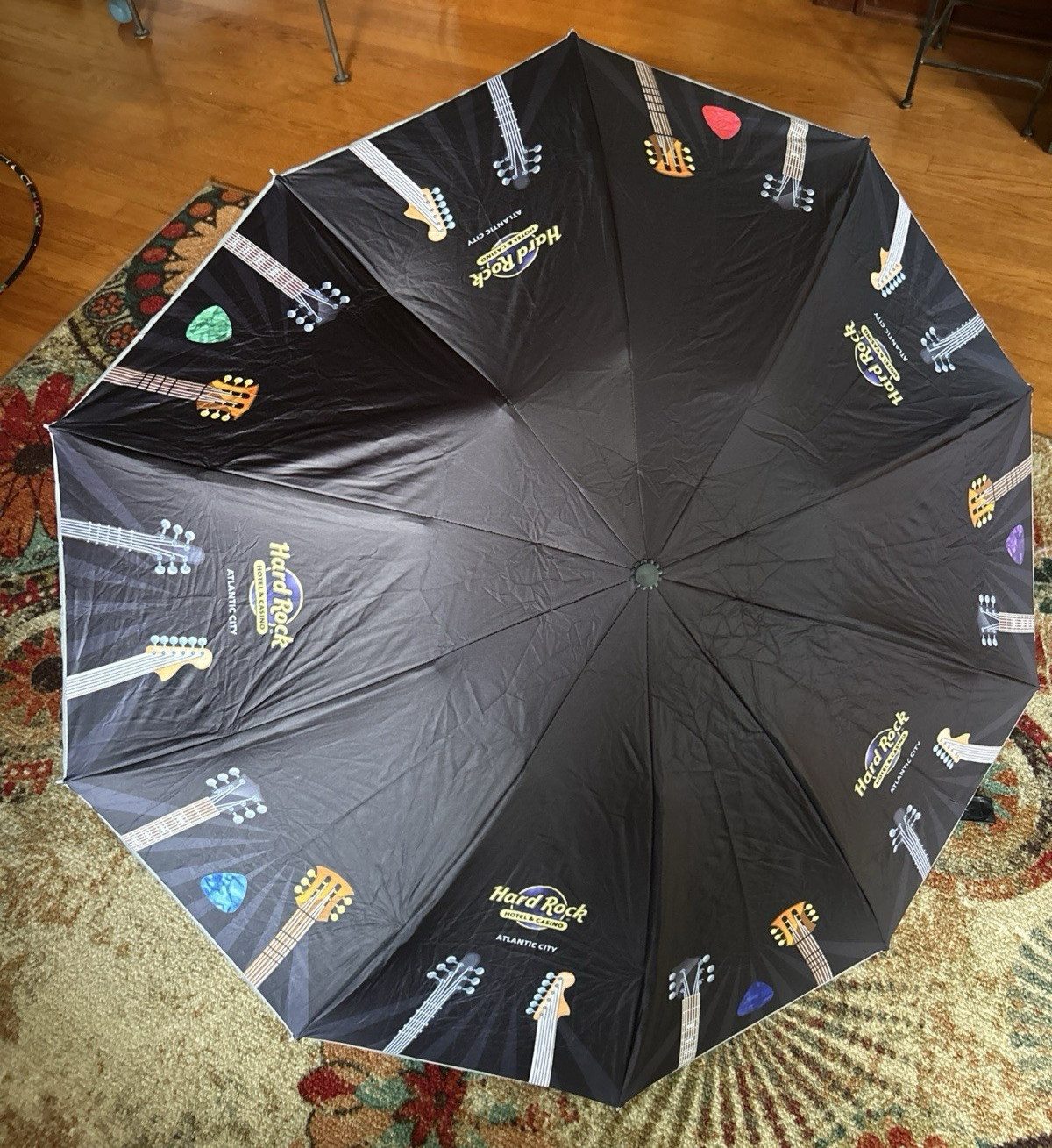 Hard Rock Hotel & Casino Atlantic City Promotional Umbrella Guitars & Flashlight