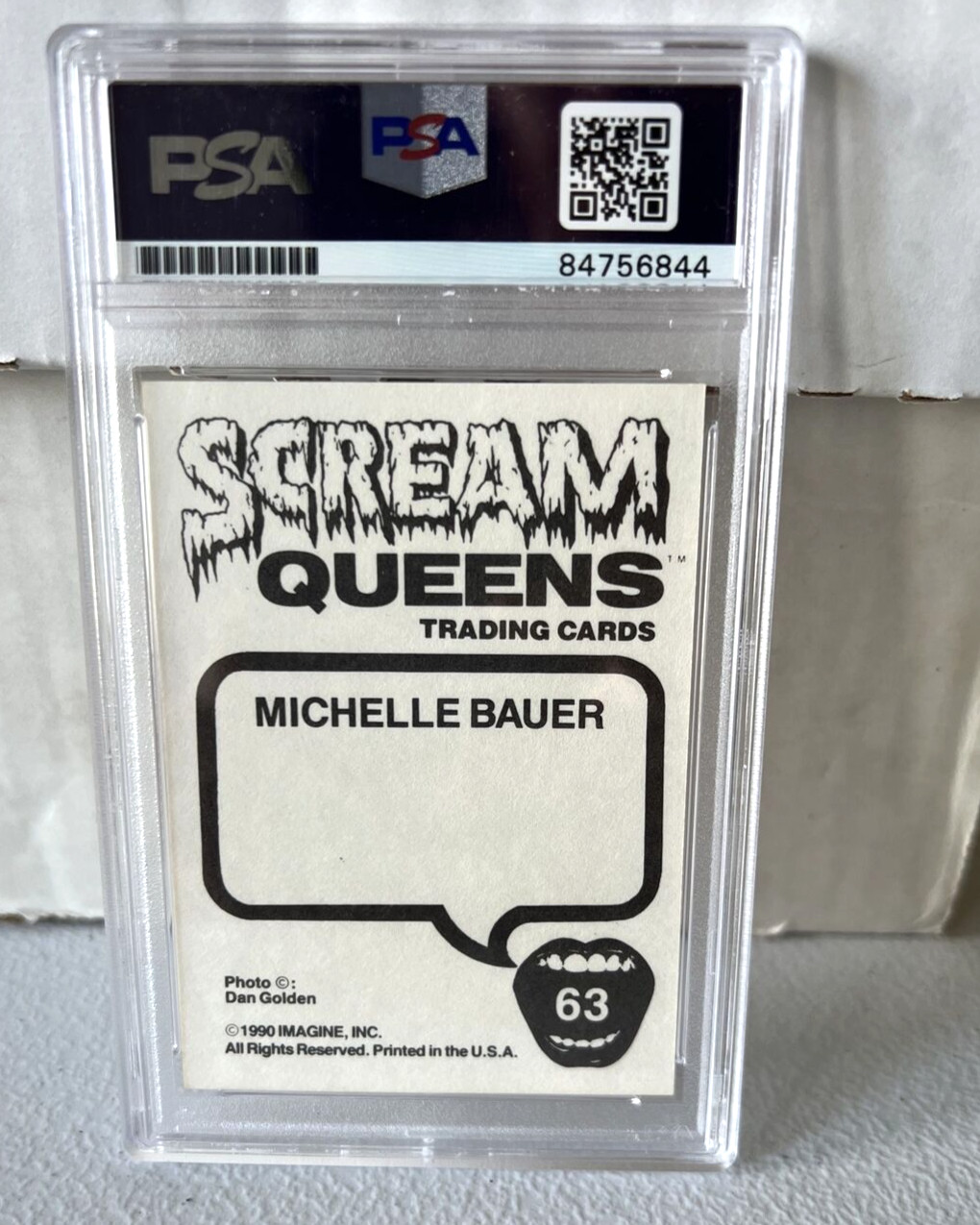 Michelle Bauer “Actress” Autographed Signed 1990 Scream Queens Card #63 PSA