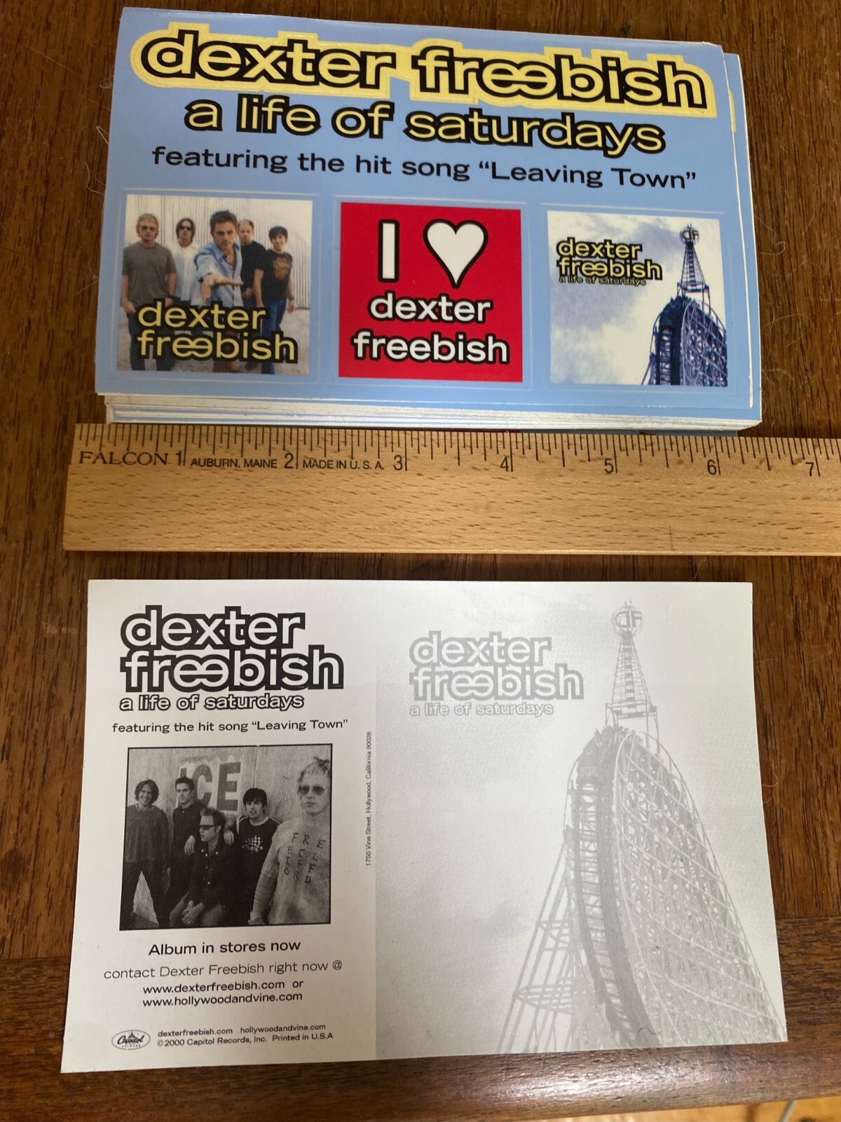 DEXTER FREEBISH A Life Of Saturdays leaving town PROMO STICKER LP/CD RARE 2001