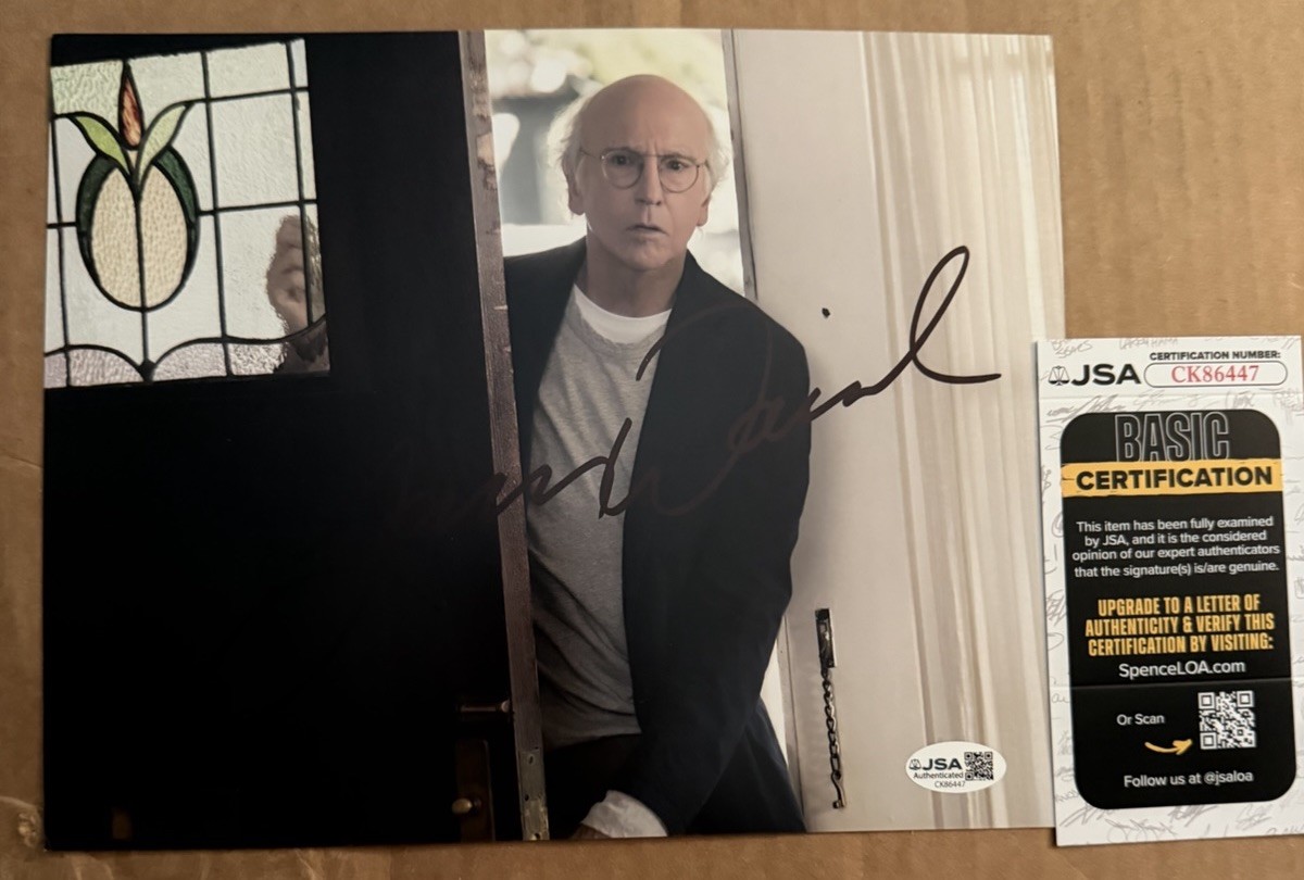 Larry David Autographed Signed 8×10 Photo JSA COA Curb Your Enthusiasm Seinfeld