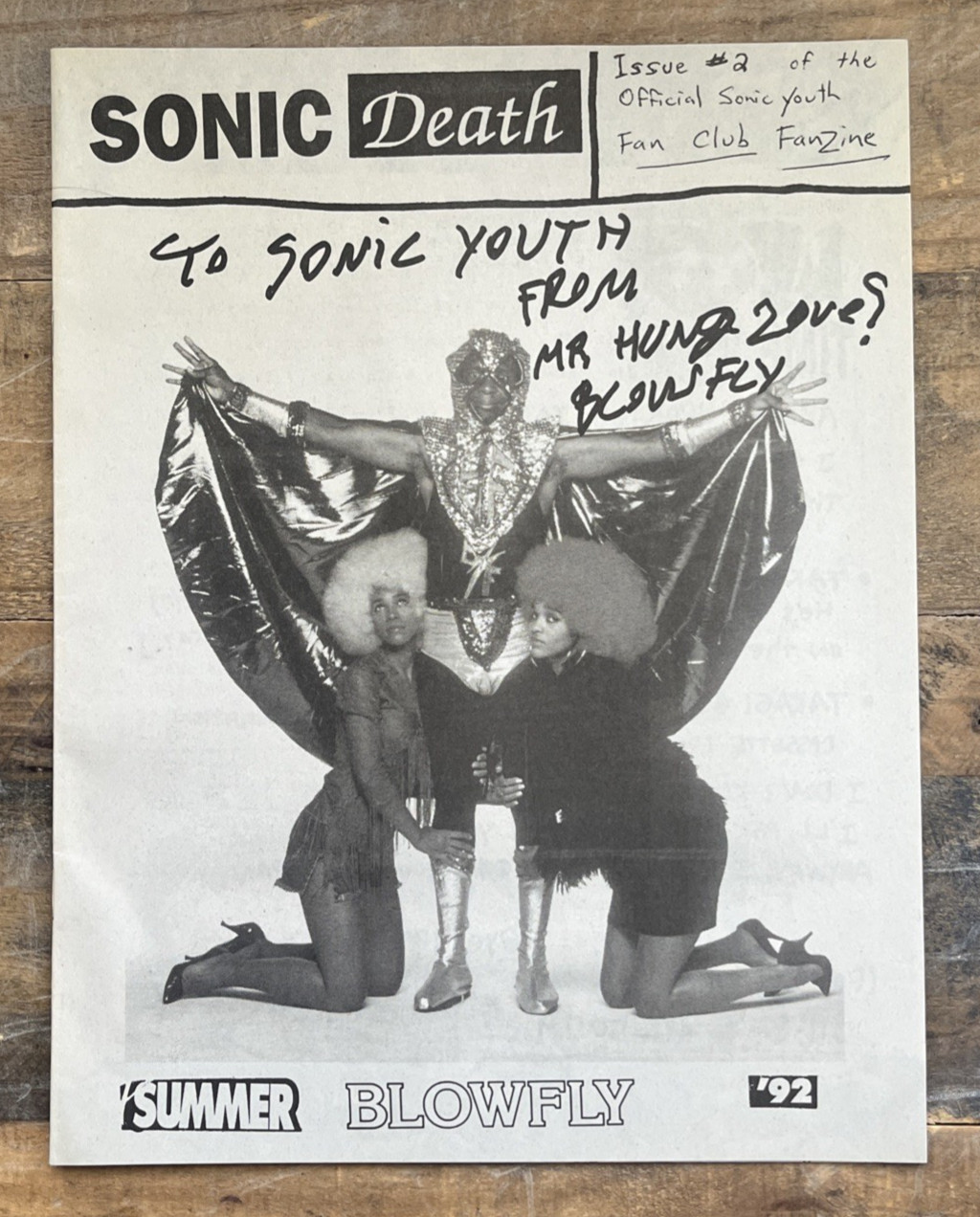 AUTHENTIC MINT 1992 Sonic Youth SONIC DEATH FAN CLUB Fanzine ISSUE #2 VINTAGE