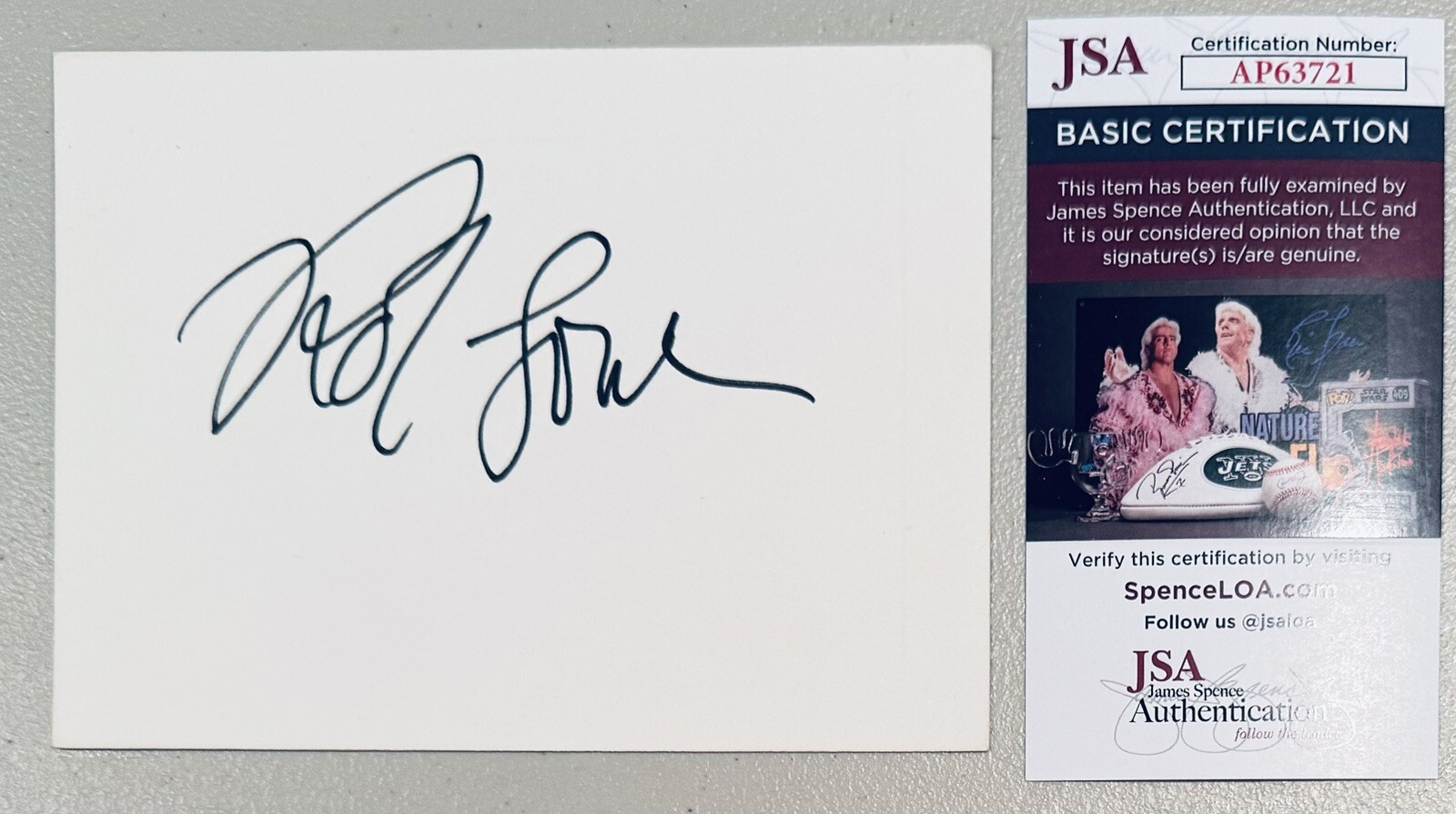 Rob Lowe Signed Autographed 4.5 x 6 Card JSA Cert West Wing Parks And Recreation