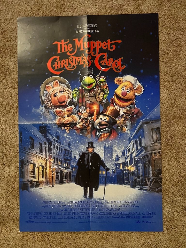 The Muppet Christmas Carol 1992 Movie Poster 18×27 Michael Caine Jim Henson
