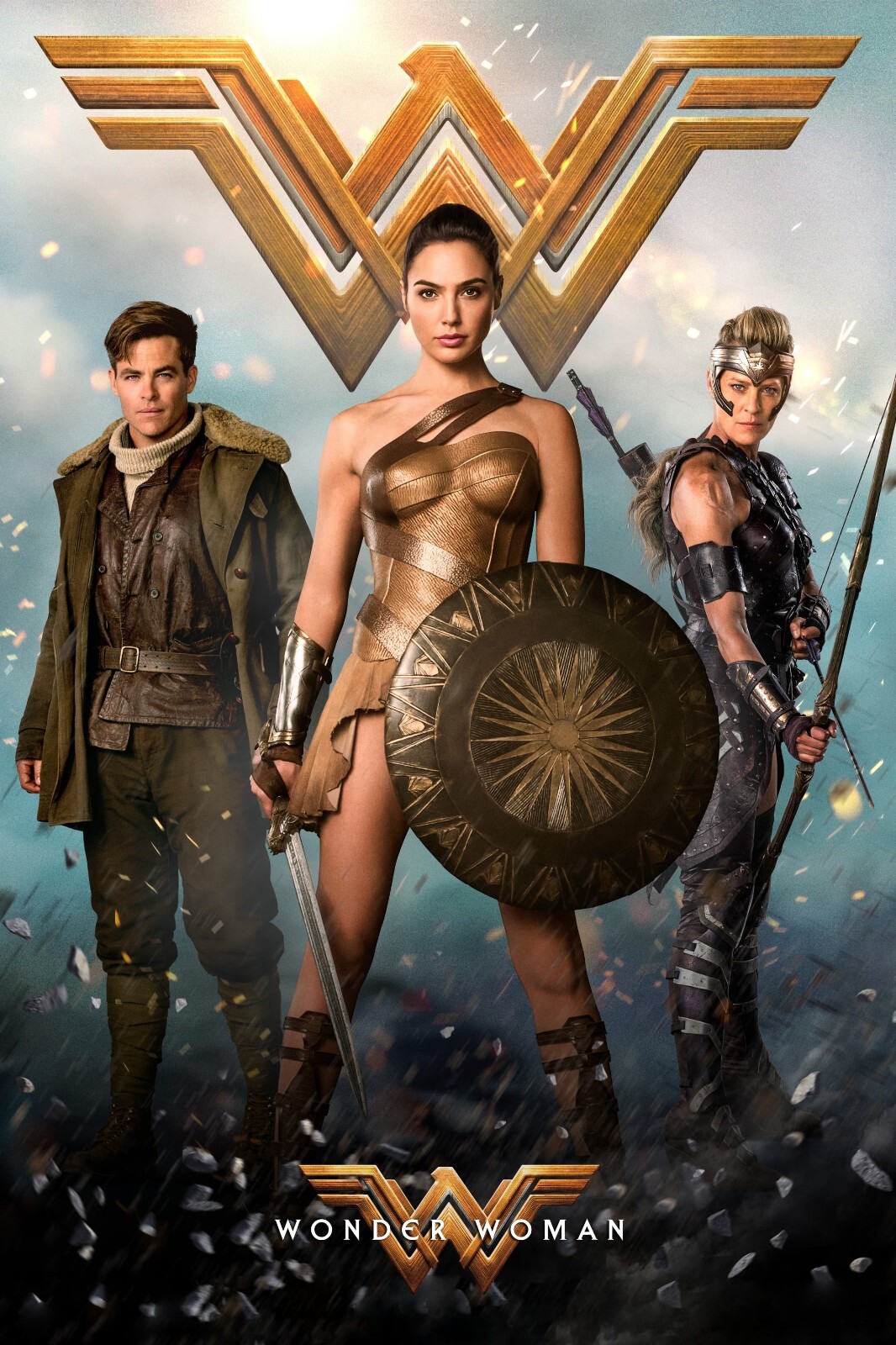 2017 Wonder Woman Movie Poster 11X17 Gal Gadot Chris Pine DC Comics ⚡🍿