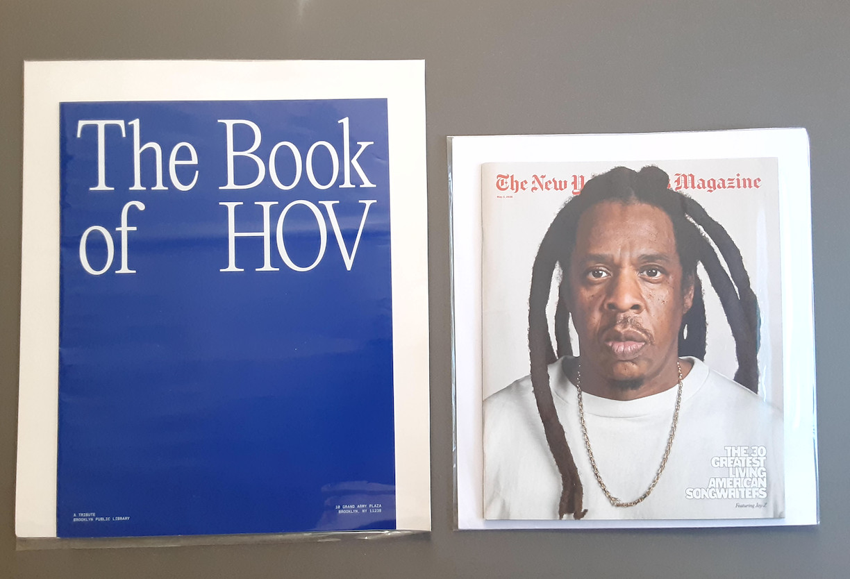 JAY-Z THE BOOK OF HOV BK Library Exhibit Booklet & NY TIMES W/ Protective Case