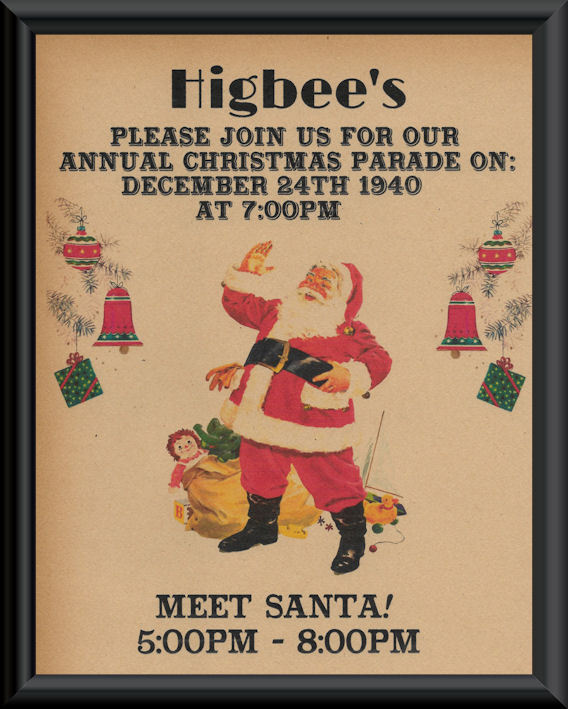 A Xmas Story Movie Higbee’s Xmas Parade Flyer On 70 Year Old Paper *166