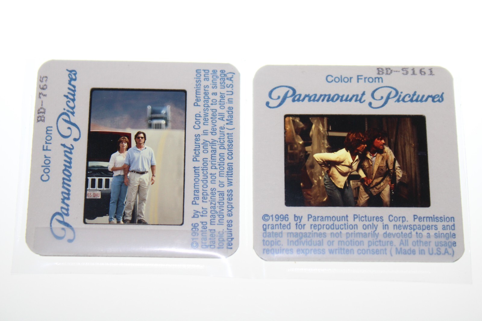 BREAKDOWN – 2 press kit slides Kurt Russell Kathleen Quinlan J T Walsh