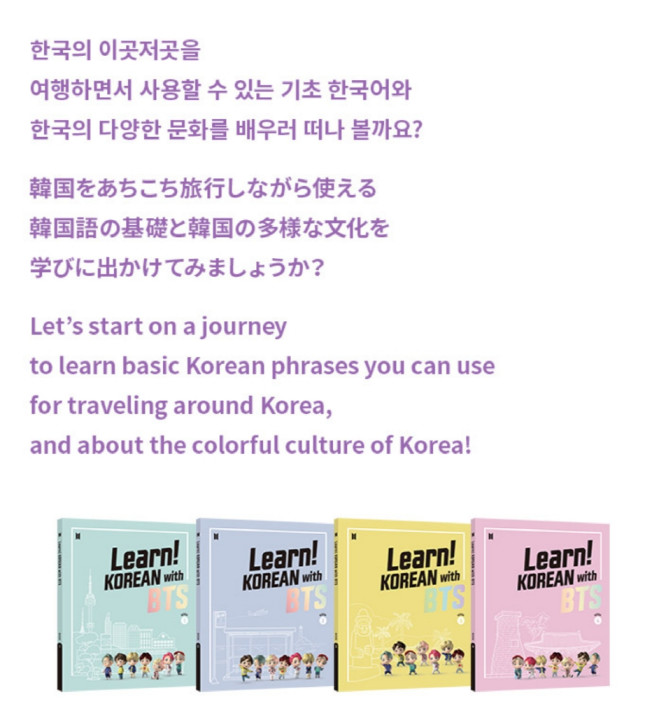 Learn! KOREAN with BTS Book Only Package Official K-POP Authentic Goods