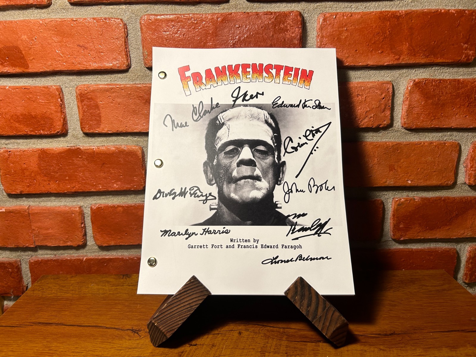 FRANKENSTEIN (1931) Movie Screenplay Script — Full Cast Autograph REPRODUCTION