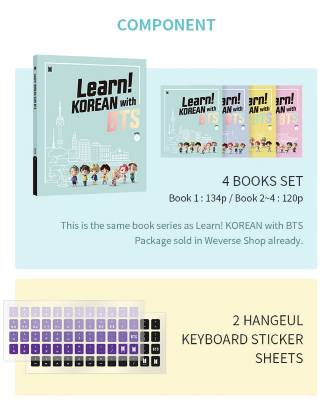 Learn! KOREAN with BTS Book Only Package Official K-POP Authentic Goods