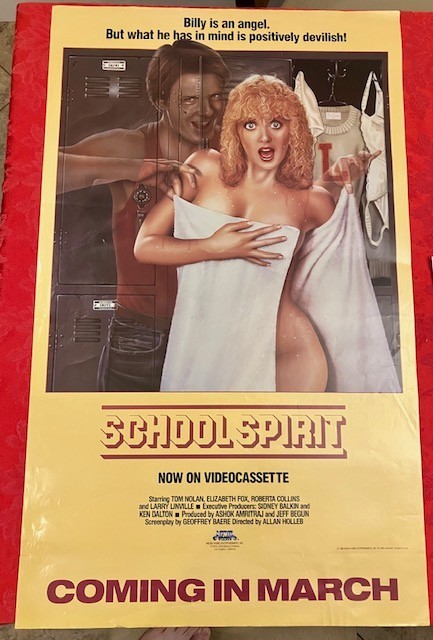 SCHOOL SPIRIT – ORIGINAL 1985 – Now On Videocassette Poster – 24″ X 40 “