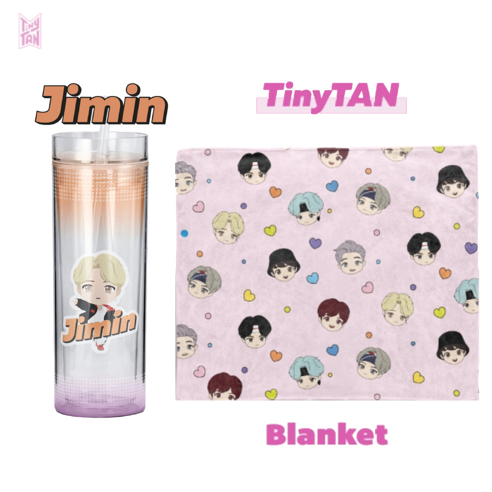 BTS TinyTAN Official BTS Ice Cup Tumbler 11.8 oz Jimin [CHOOSE BLANKET]