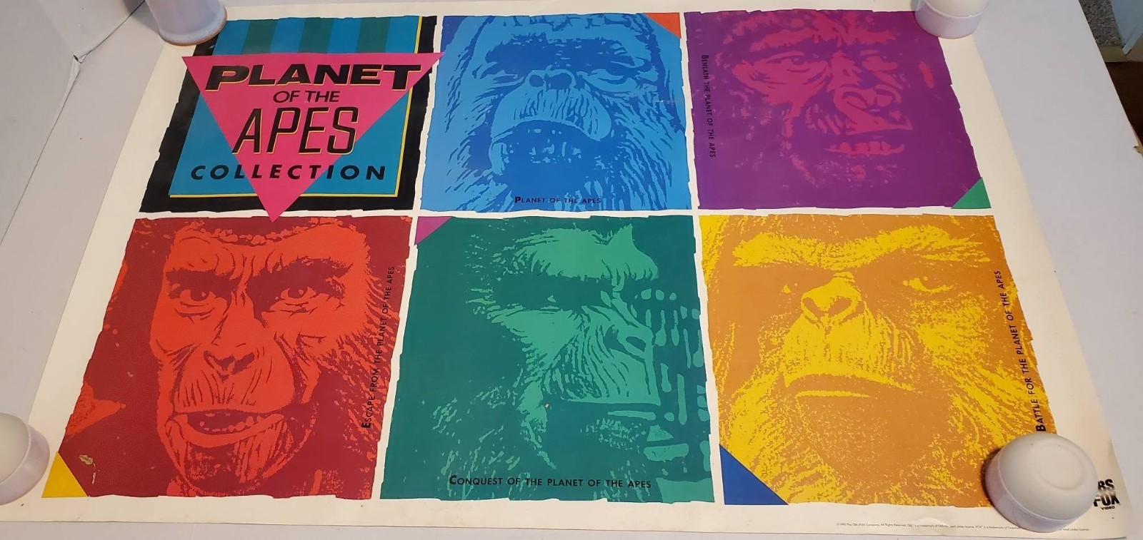 PLANET OF THE APES VIDEO COLLECTION POSTER 1990 Original CBS FOX VIDEO 25×38″