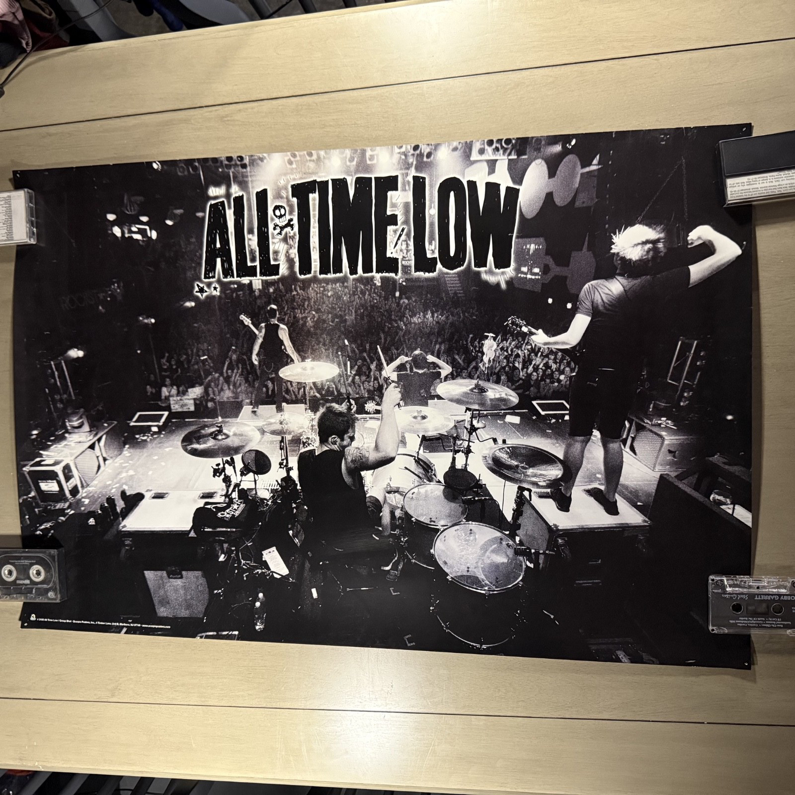 All Time Low Large Concert Poster – Black & White Live Performance – Pop Punk