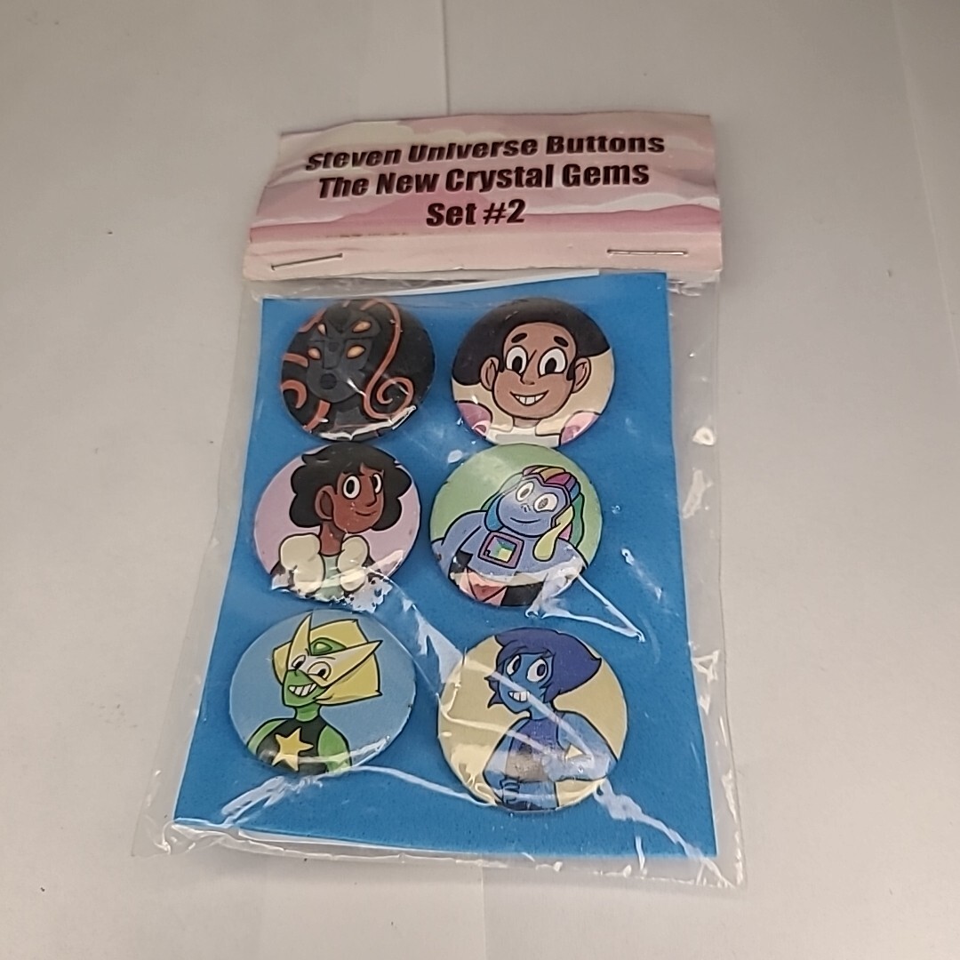 Steven Universe Cartoon Network 1″ button pin Set of 6 The New Crystal Gems Set#