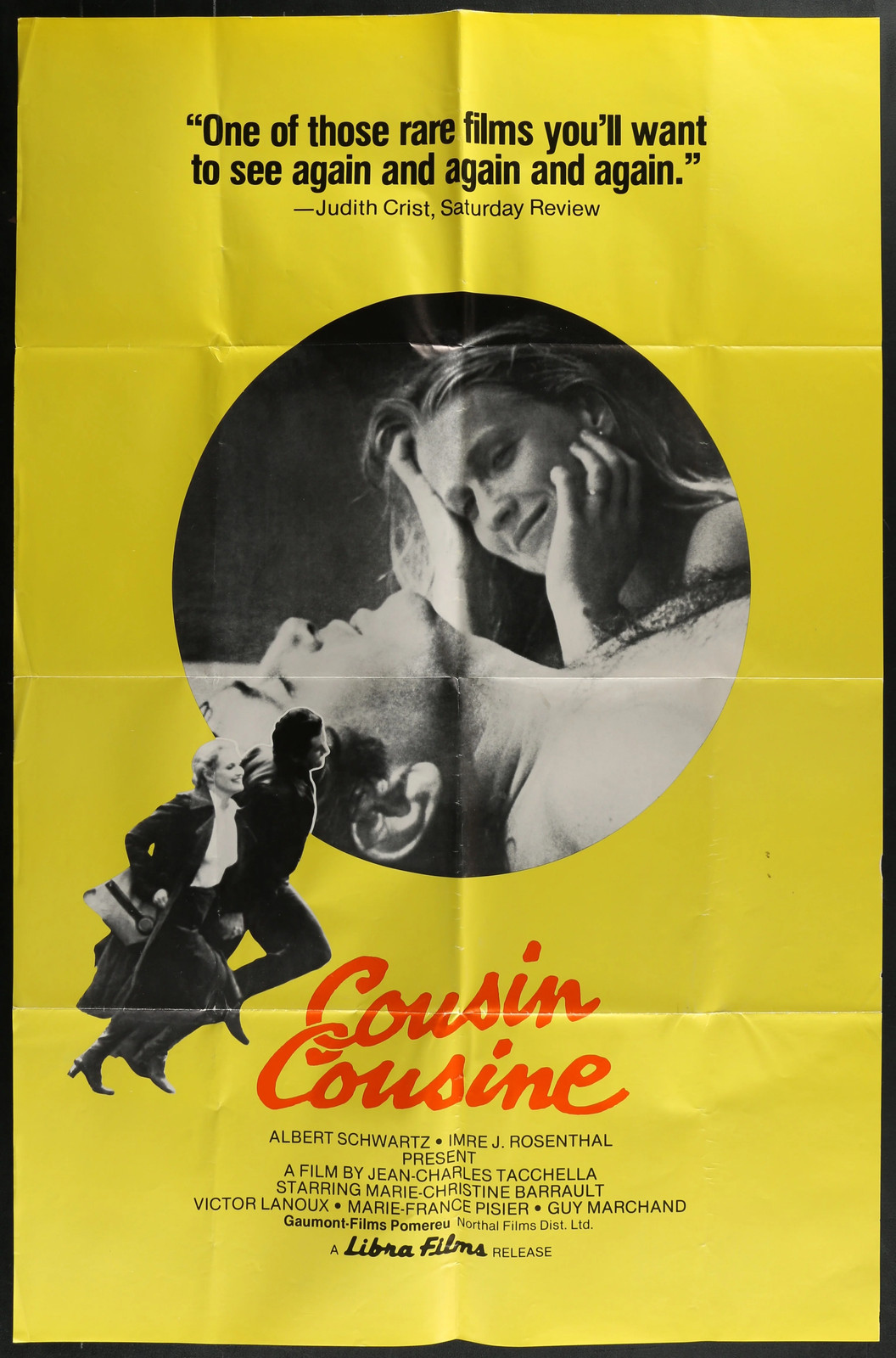 Cousin Cousine 1975 USA One Sheet Folded 27×41 French Romantic Comedy