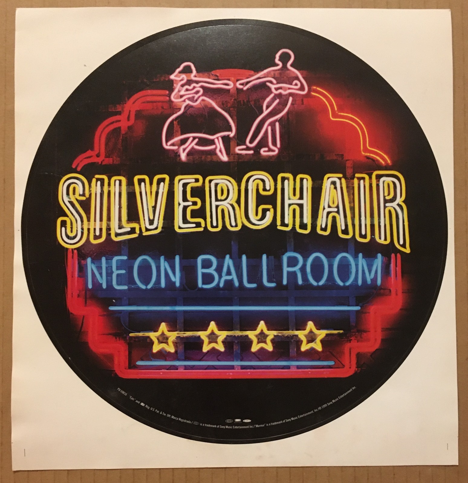 SILVERCHAIR Rare LARGE 10.5×11 1999 PROMO STICKER DECAL of Neon CD NEVER DISPLAY