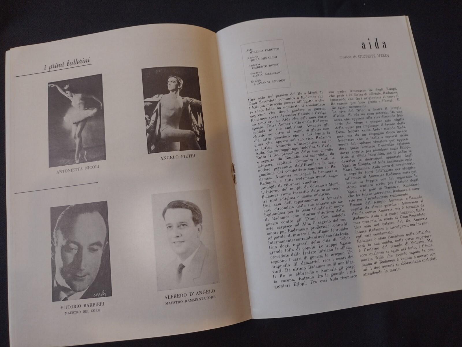 Programa Teatro Metropol 1959 Fausto de Tura Direzione