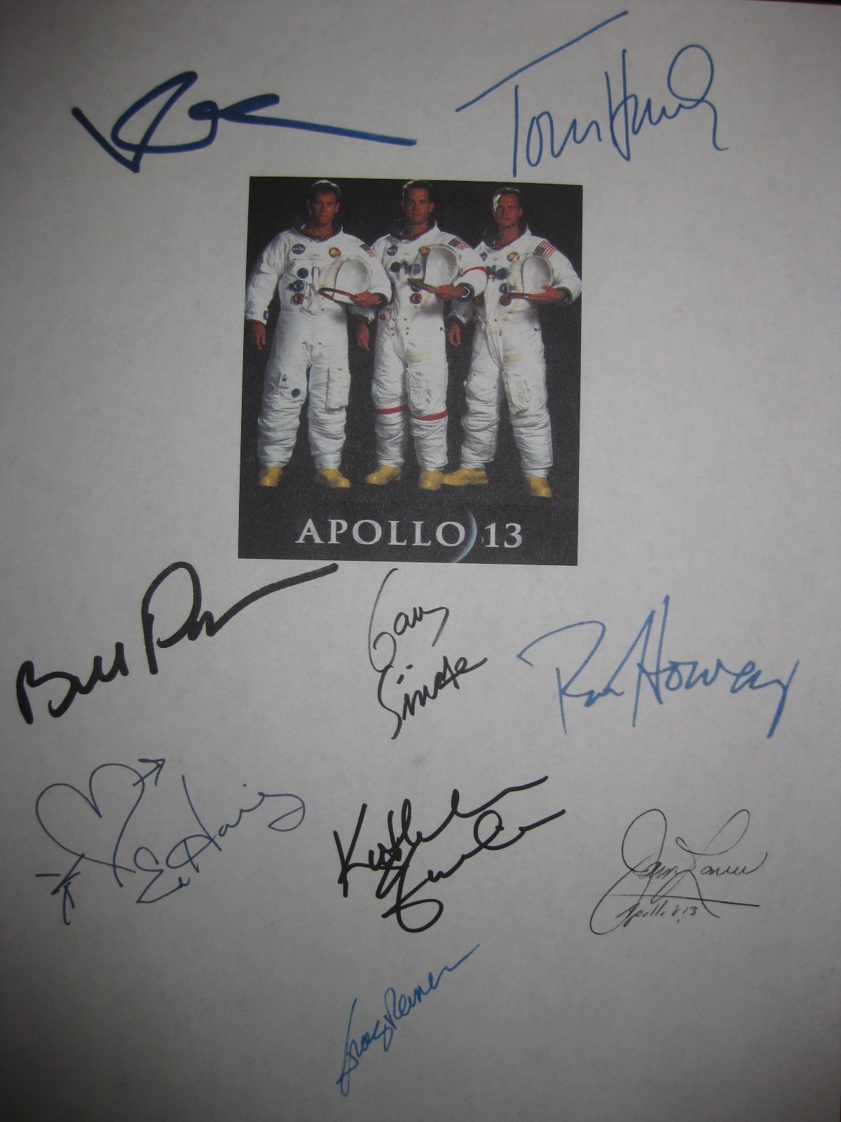Apollo 13 Signed Film Script X9 Tom Hanks Ron Howard Kevin Bacon Bill Paxton rpt