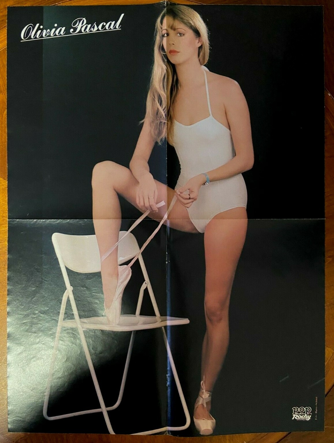 Late 70s German Pop Rocky Olivia Pascal/Baby Seal 16 x 22 Inch Poster