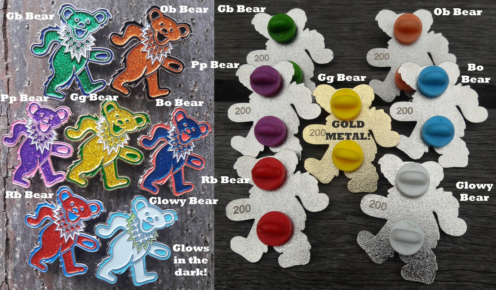 Dancing Bear Pin Grateful Dead Pin PHiSH Pin Phancy Bear Pin FREE SHIPPING!!!