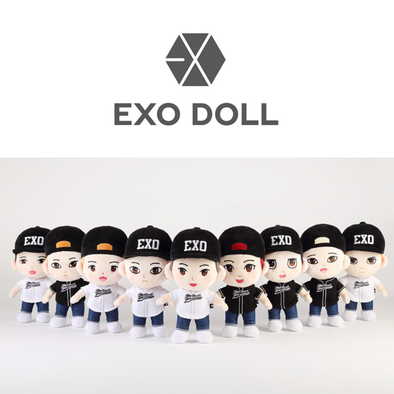 SM Entertainment Official Merchandise [ EXO ] Standing Plush Doll + Dolls Hoodie